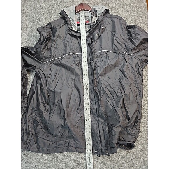 Eddie Bauer Jacket Womens XL Black Weatheredge Rain Coat Full Zip Hooded Shell - Picture 7 of 8